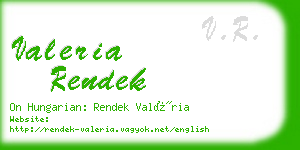 valeria rendek business card
